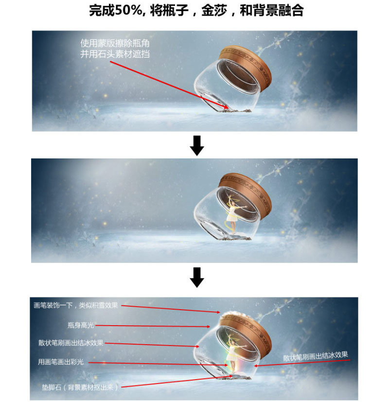 Photoshop设计化妆品店铺冬季主题店招,PS教程,PS家园网