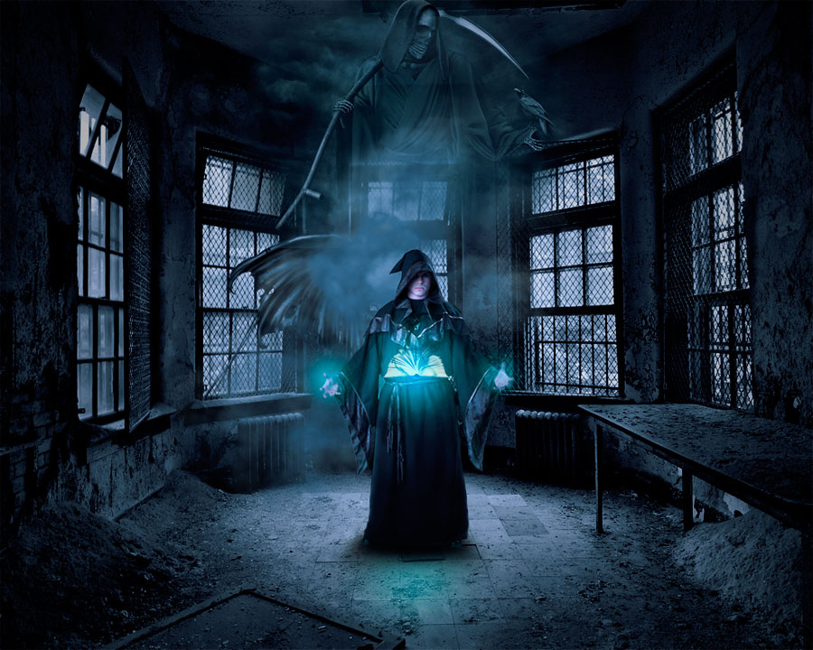 Photoshop创意合成冷色风格的魔法师,PS教程,PS家园网