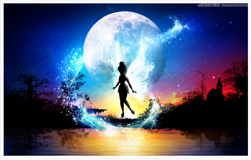 Photoshop简单合成梦幻的小精灵壁纸,PS教程,PS家园网