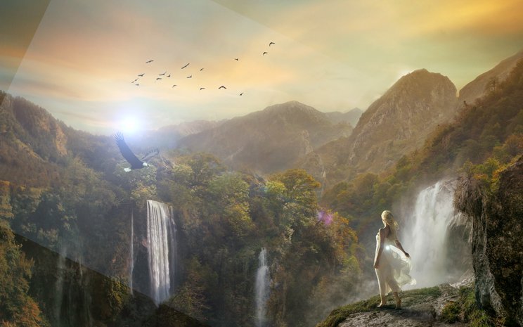Photoshop合成梦幻的仙境场景效果,PS教程,PS家园网