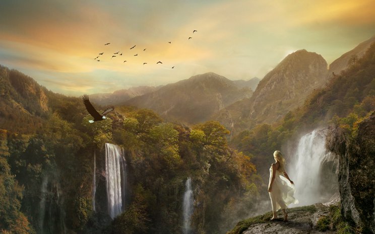 Photoshop合成梦幻的仙境场景效果,PS教程,PS家园网