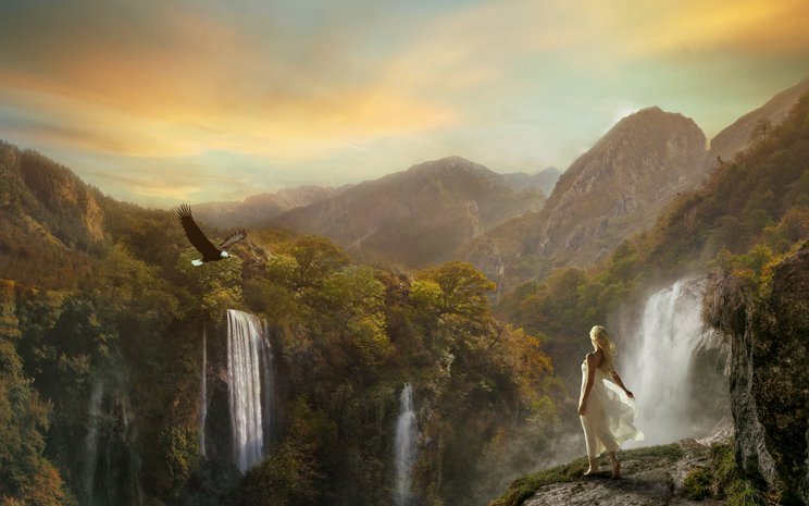 Photoshop合成梦幻的仙境场景效果,PS教程,PS家园网