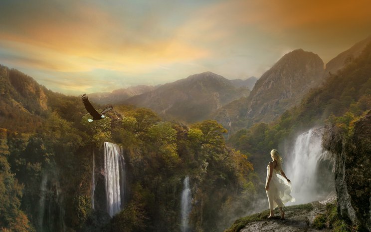 Photoshop合成梦幻的仙境场景效果,PS教程,PS家园网