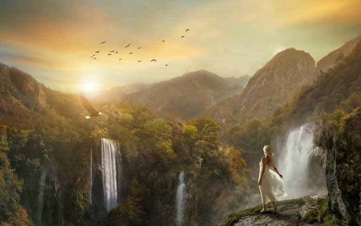 Photoshop合成梦幻的仙境场景效果,PS教程,PS家园网