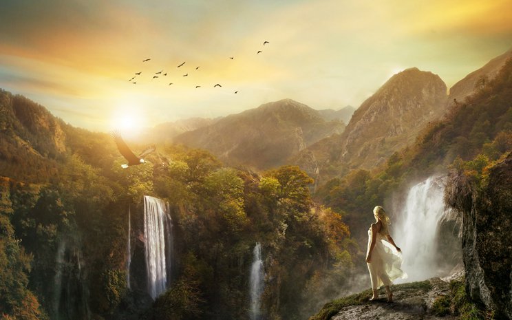 Photoshop合成梦幻的仙境场景效果,PS教程,PS家园网