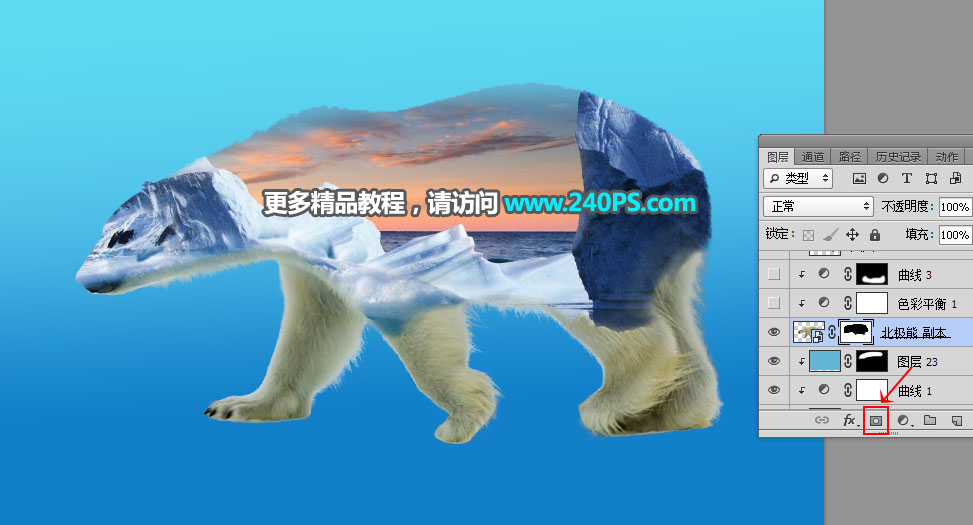 Photoshop合成动物和风景二次曝光效果,PS教程,PS家园网