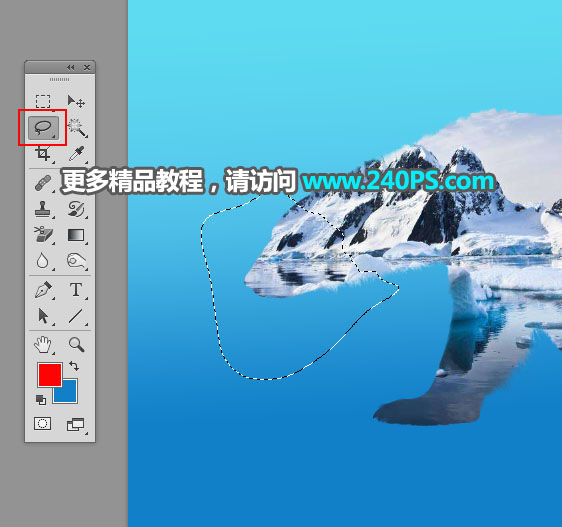 Photoshop合成动物和风景二次曝光效果,PS教程,PS家园网