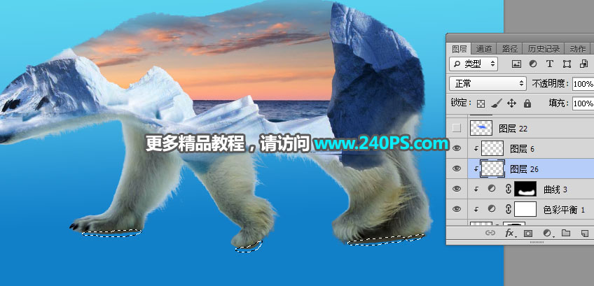Photoshop合成动物和风景二次曝光效果,PS教程,PS家园网