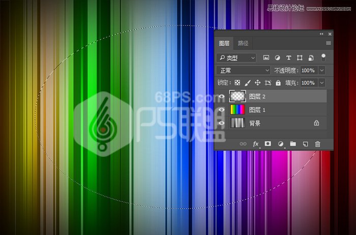 Photoshop制作时尚绚丽的条纹抽象背景,PS教程,PS家园网