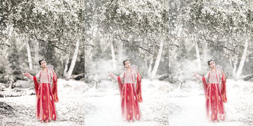 Photoshop给冬季外景人像添加雪景特效,PS教程,PS家园网