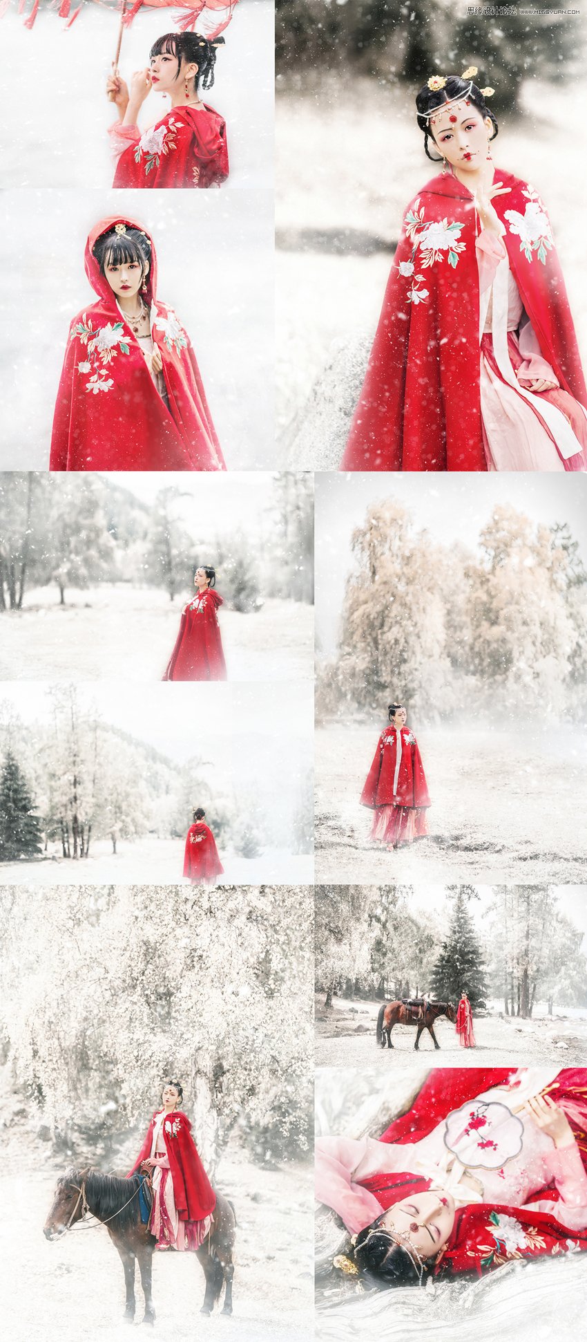 Photoshop给冬季外景人像添加雪景特效,PS教程,PS家园网