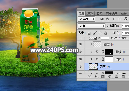 Photoshop合成时尚大气的汇源果汁宣传海报,PS教程,PS家园网