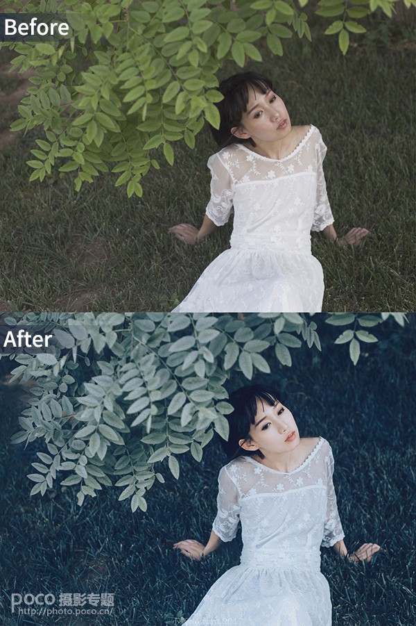 Photoshop调出人像照片唯美暗蓝色效果,PS教程,PS家园网