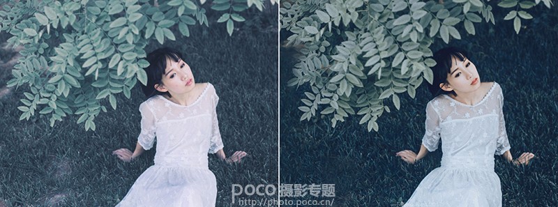 Photoshop调出人像照片唯美暗蓝色效果,PS教程,PS家园网