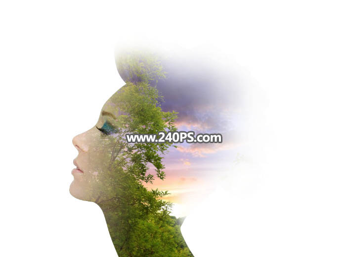 Photoshop制作创意的人像和风景二次曝光效果,PS教程,PS家园网