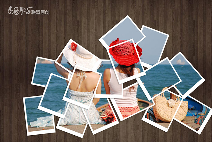 Photoshop制作创意的宝丽来相框拼图效果,PS教程,PS家园网