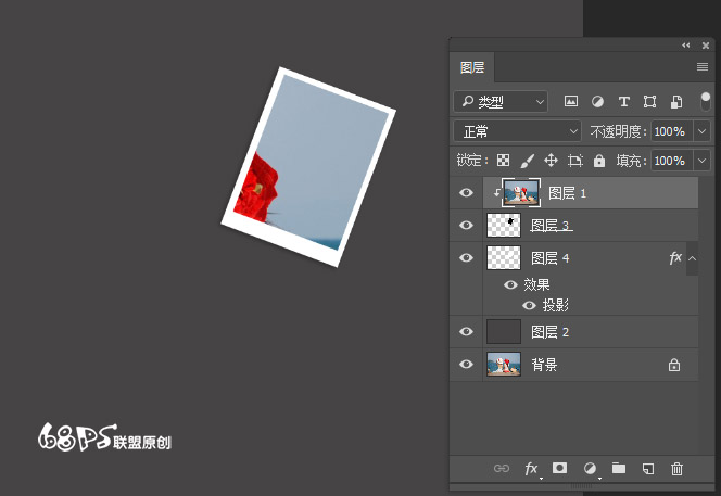 Photoshop制作创意的宝丽来相框拼图效果,PS教程,PS家园网