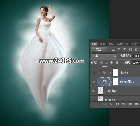 Photoshop合成蓝色风格的蝴蝶仙子出生场景,PS教程,PS家园网