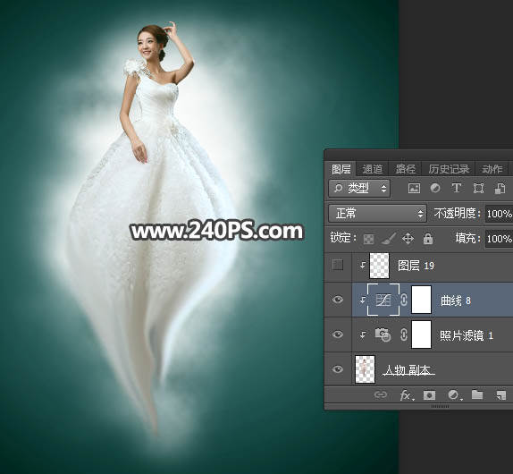 Photoshop合成蓝色风格的蝴蝶仙子出生场景,PS教程,PS家园网