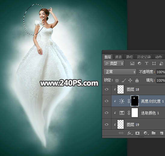 Photoshop合成蓝色风格的蝴蝶仙子出生场景,PS教程,PS家园网