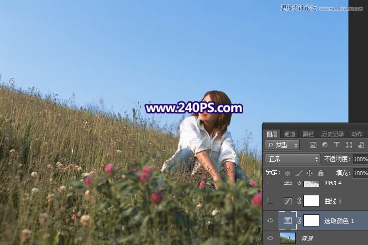Photoshop给花园的人像照片添加唯美的霞光,PS教程,PS家园网