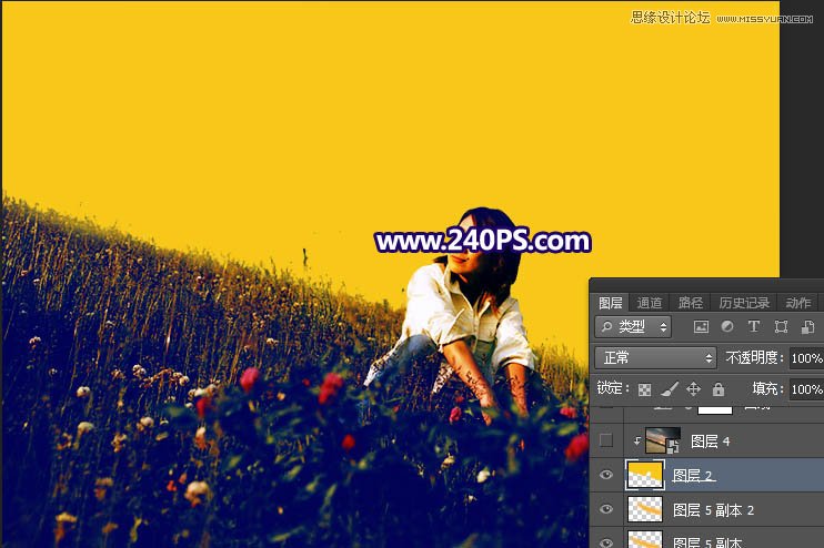 Photoshop给花园的人像照片添加唯美的霞光,PS教程,PS家园网