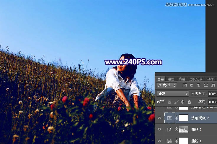 Photoshop给花园的人像照片添加唯美的霞光,PS教程,PS家园网