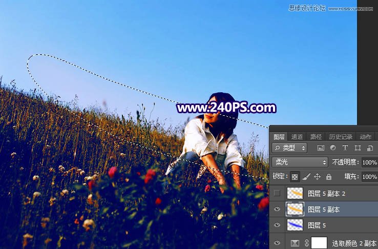 Photoshop给花园的人像照片添加唯美的霞光,PS教程,PS家园网