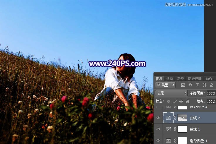 Photoshop给花园的人像照片添加唯美的霞光,PS教程,PS家园网