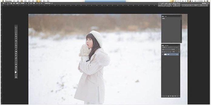 Photoshop给冬季外景照片添加下雪效果图,PS教程,PS家园网