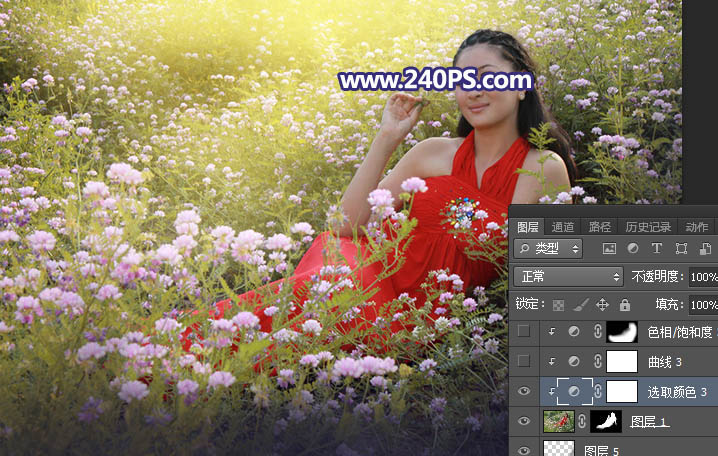 Photoshop给花园中的女孩添加丁达尔光线效果,PS教程,PS家园网