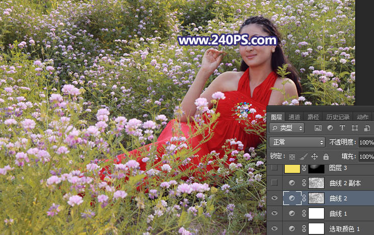 Photoshop给花园中的女孩添加丁达尔光线效果,PS教程,PS家园网