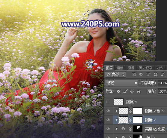 Photoshop给花园中的女孩添加丁达尔光线效果,PS教程,PS家园网