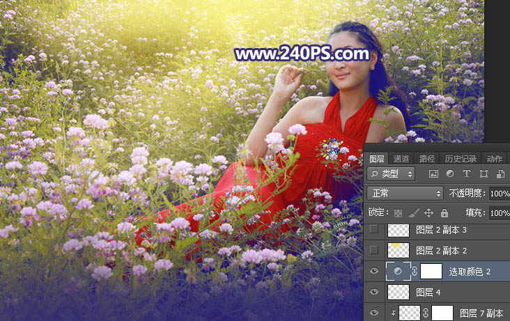 Photoshop给花园中的女孩添加丁达尔光线效果,PS教程,PS家园网