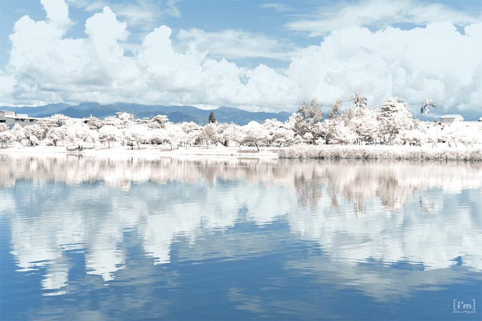 PS将风景照调出梦幻雪景效果