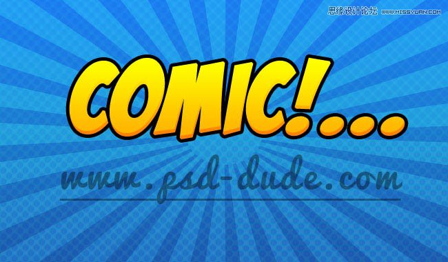 Photoshop制作漫画主题风格的艺术字教程,PS教程,PS家园网