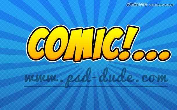 Photoshop制作漫画主题风格的艺术字教程,PS教程,PS家园网