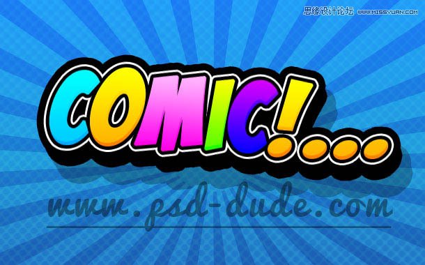 Photoshop制作漫画主题风格的艺术字教程,PS教程,PS家园网