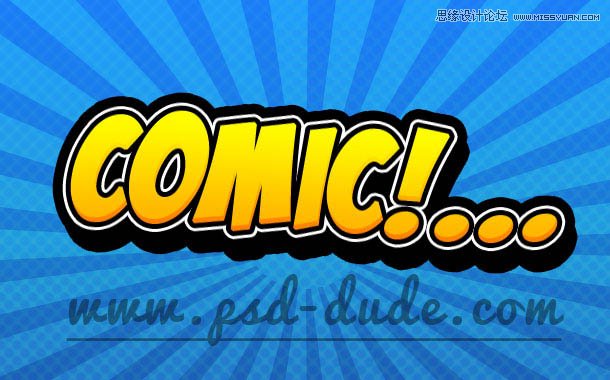Photoshop制作漫画主题风格的艺术字教程,PS教程,PS家园网