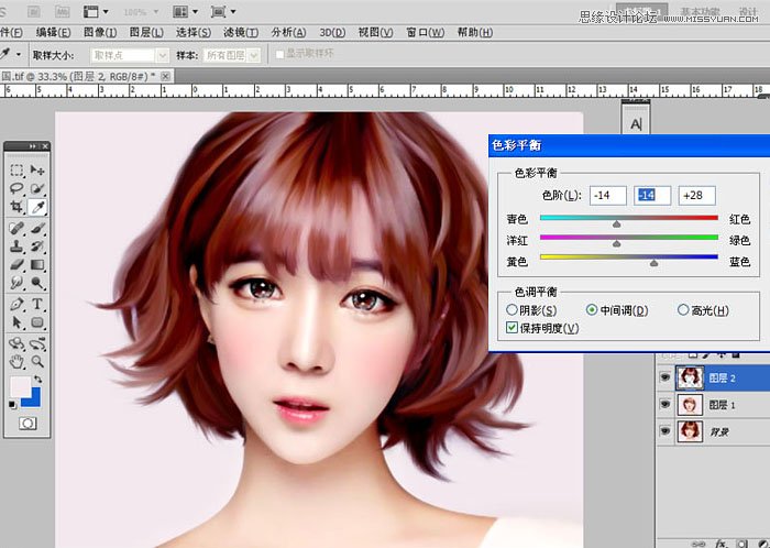Photoshop快速把美女照片转成唯美手绘效果,PS教程,PS家园网