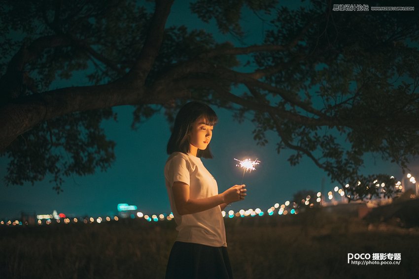 Photoshop调出夜景曝光不足人像唯美效果,PS教程,PS家园网