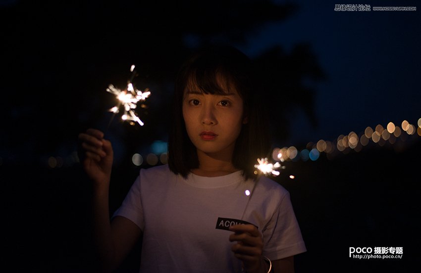 Photoshop调出夜景曝光不足人像唯美效果,PS教程,PS家园网