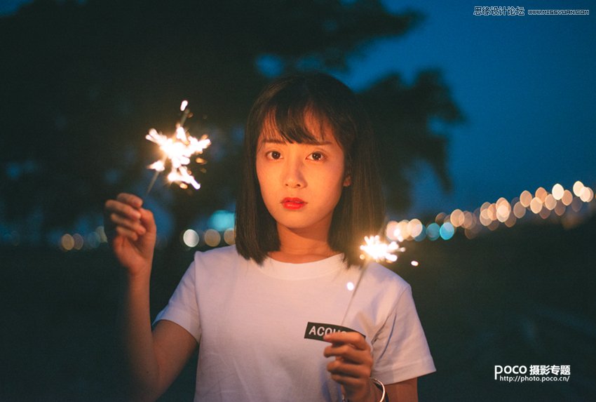 Photoshop调出夜景曝光不足人像唯美效果,PS教程,PS家园网
