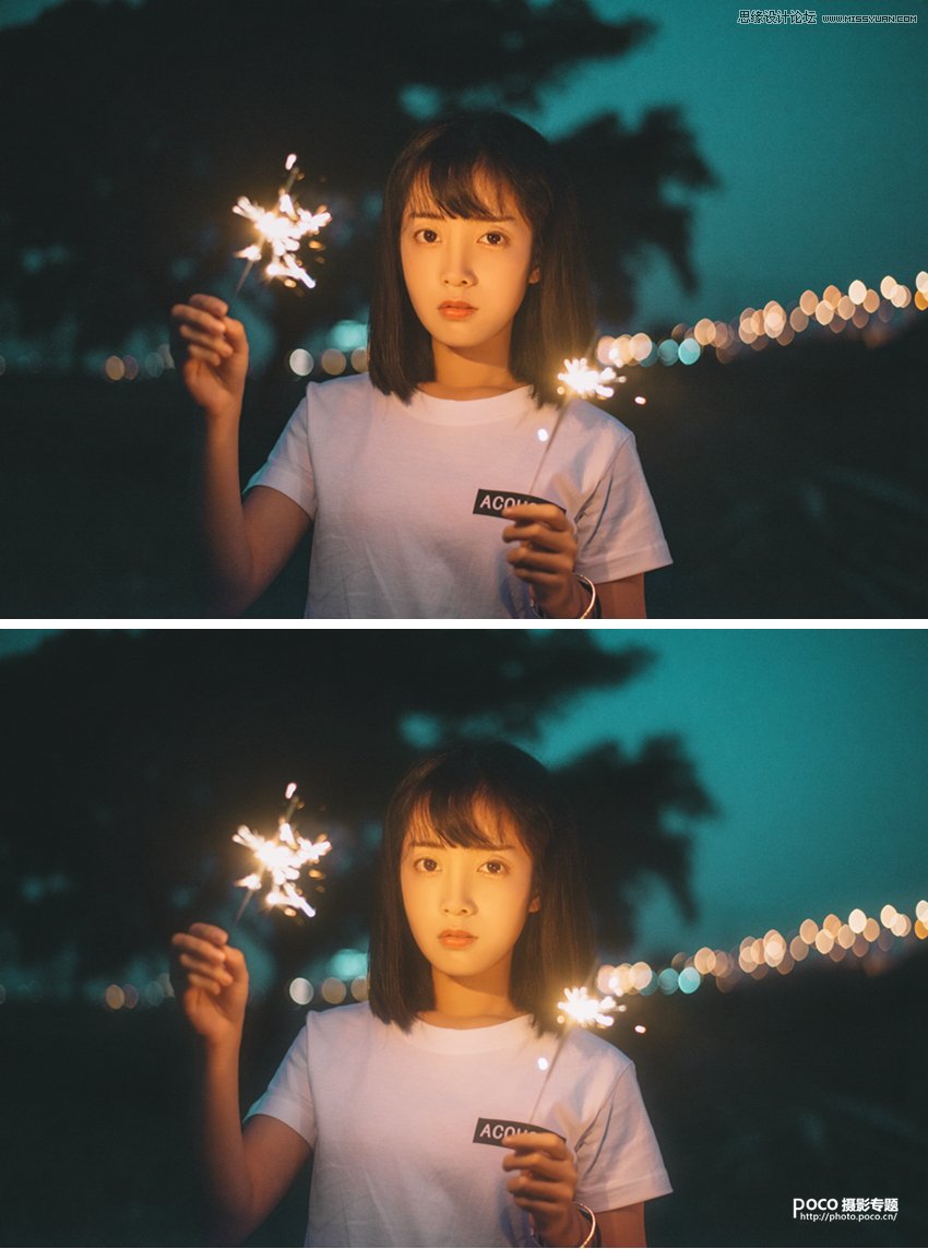 Photoshop调出夜景曝光不足人像唯美效果,PS教程,PS家园网