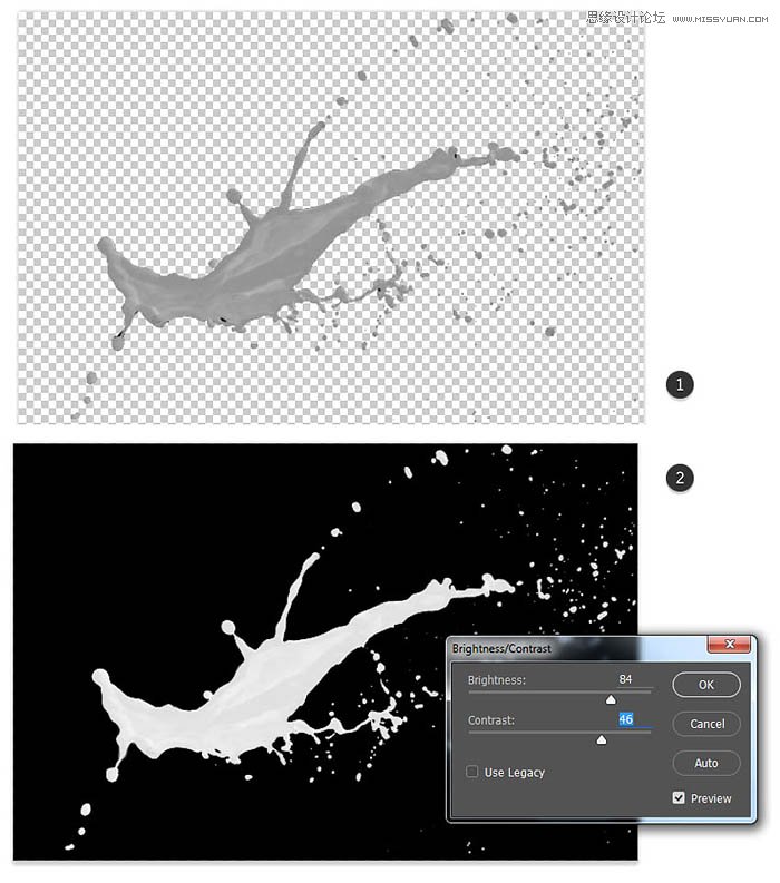 Photoshop设计喷溅牛奶装饰的运动鞋海报,PS教程,PS家园网
