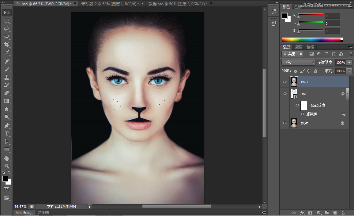 Photoshop制作人像照片半素描绘画效果,PS教程,PS家园网