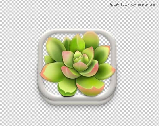 Photoshop详解多肉植物拟物化ICON绘制,PS教程,PS家园网