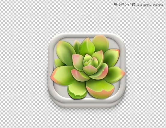 Photoshop详解多肉植物拟物化ICON绘制,PS教程,PS家园网