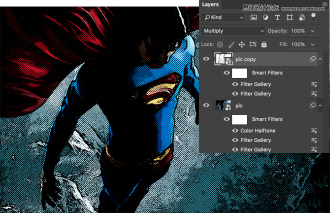 Photoshop设计漫画风格的超级英雄海报教程,PS教程,PS家园网