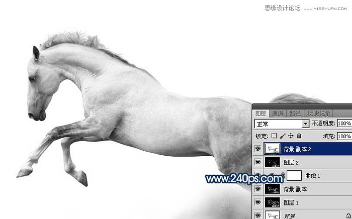 Photoshop制作从水面飞起的创意水马效果,PS教程,PS家园网